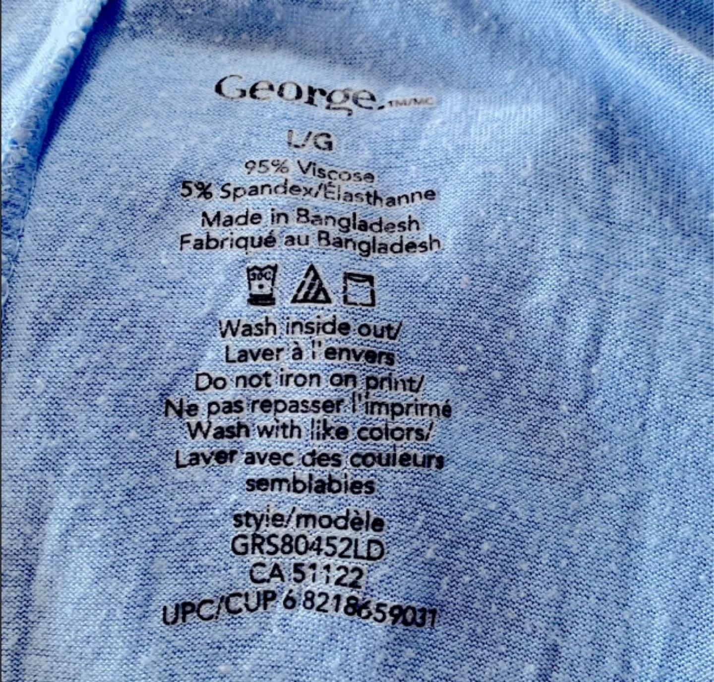 Vintage Baby Blue Oversized Elephant Print T-Shirt image indicator(6)