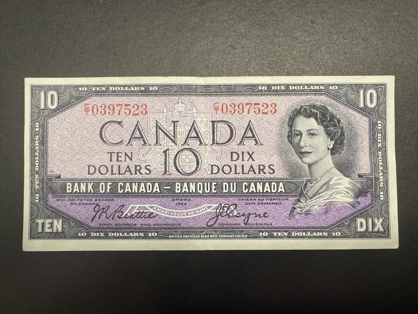 1954 Canadian $10 bill - photo 2