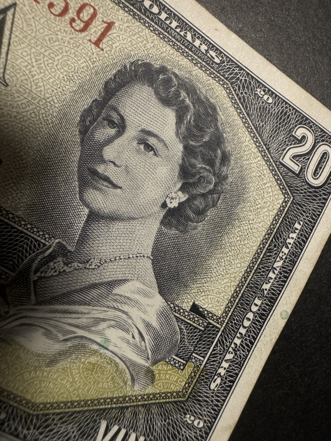 1954 Canadian $20 bill