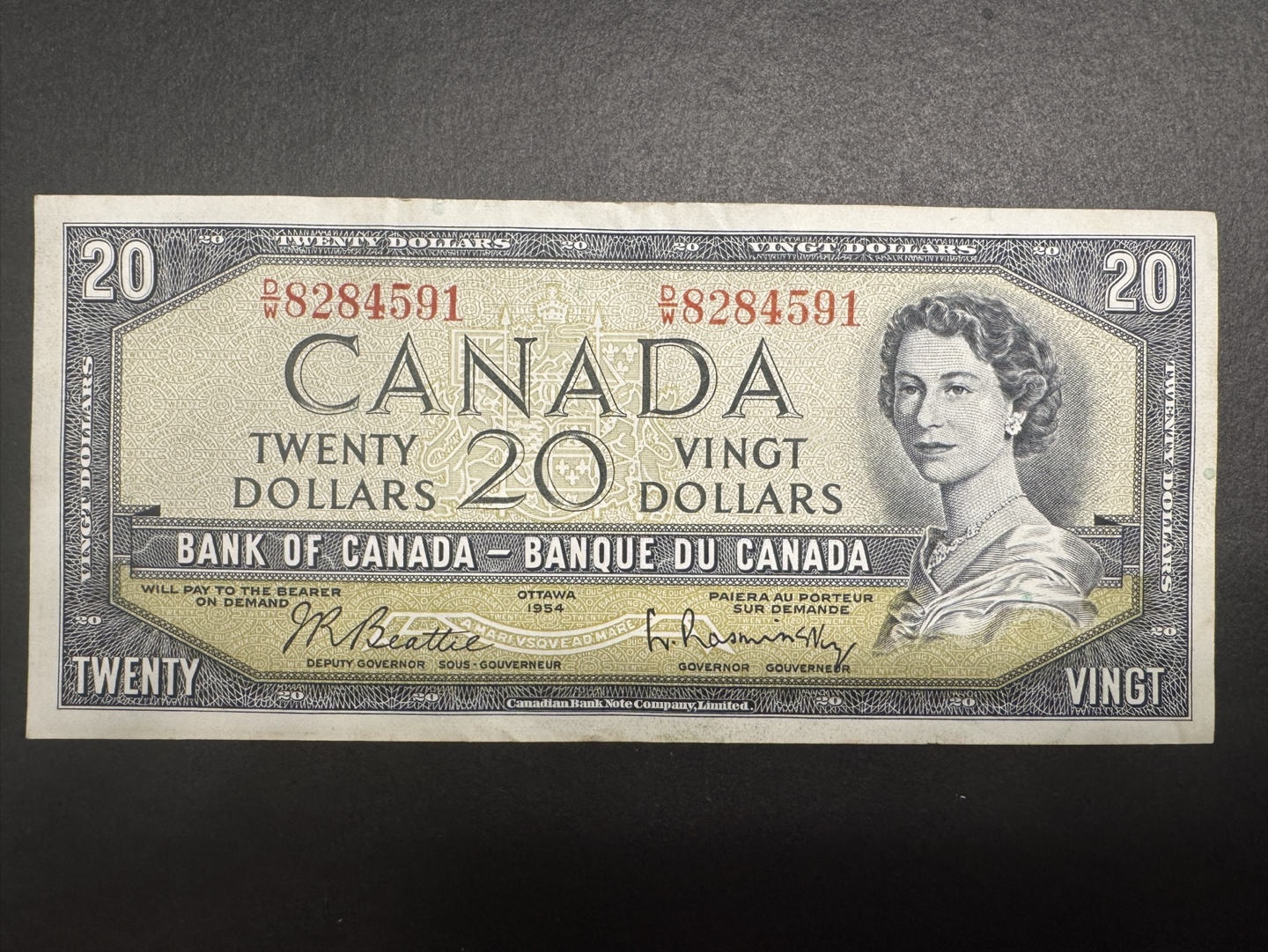 1954 Canadian $20 bill - photo 2