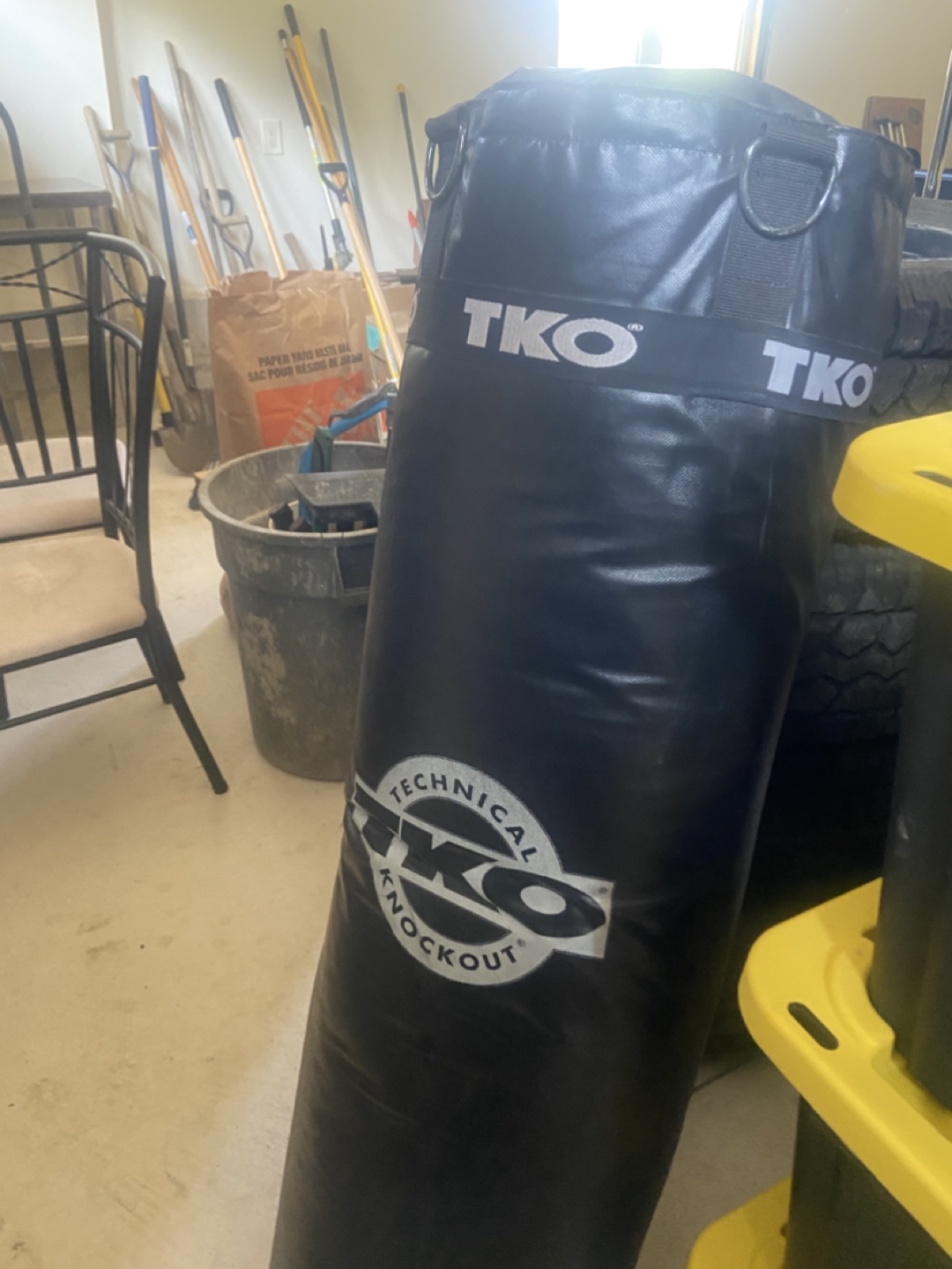 TKO Technical Knockout Black Punching Bag