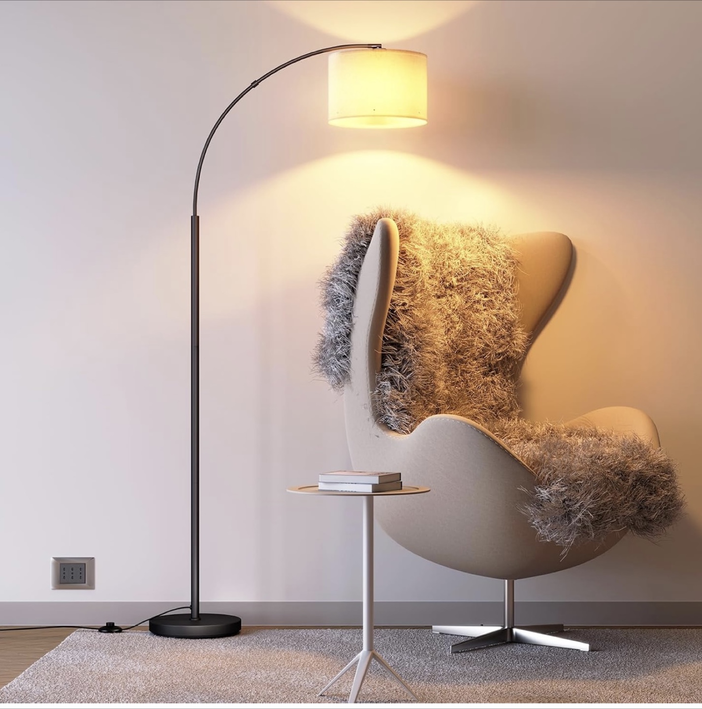 Arc Floor Lamp, Adjustable Color Temperatures