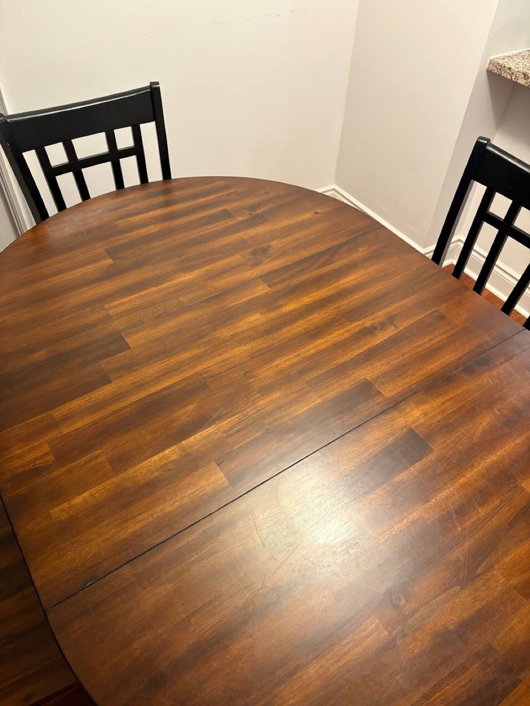 Dining Table with 4 Chairs - Wood and Black - photo 4