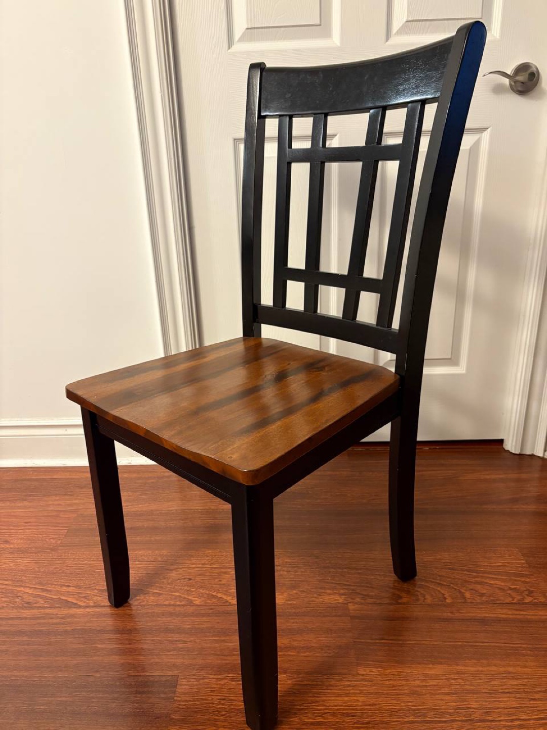 Dining Table with 4 Chairs - Wood and Black - photo 3
