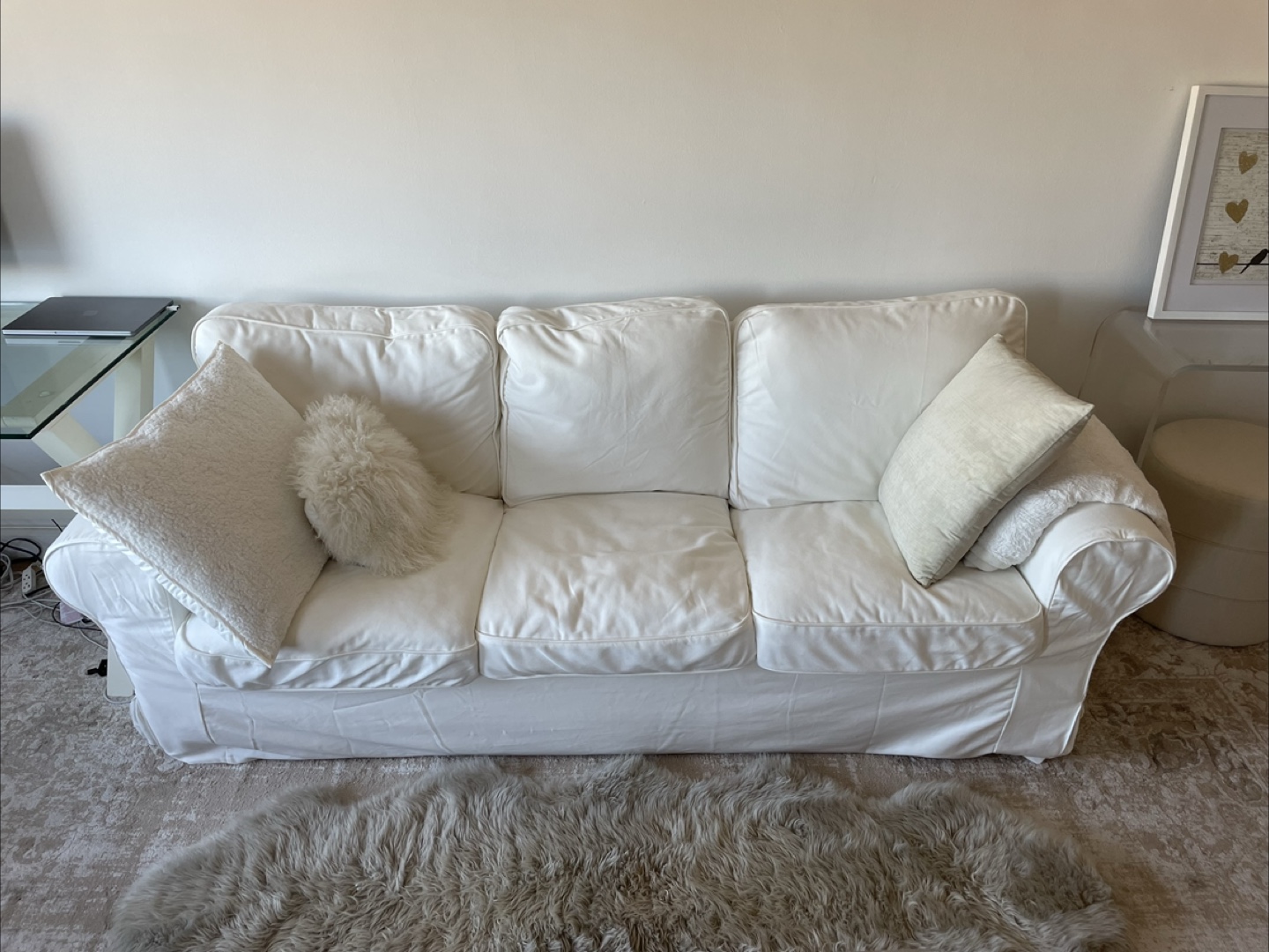 IKEA Ektorp Sofa White Three-Seat Sofa - photo 2