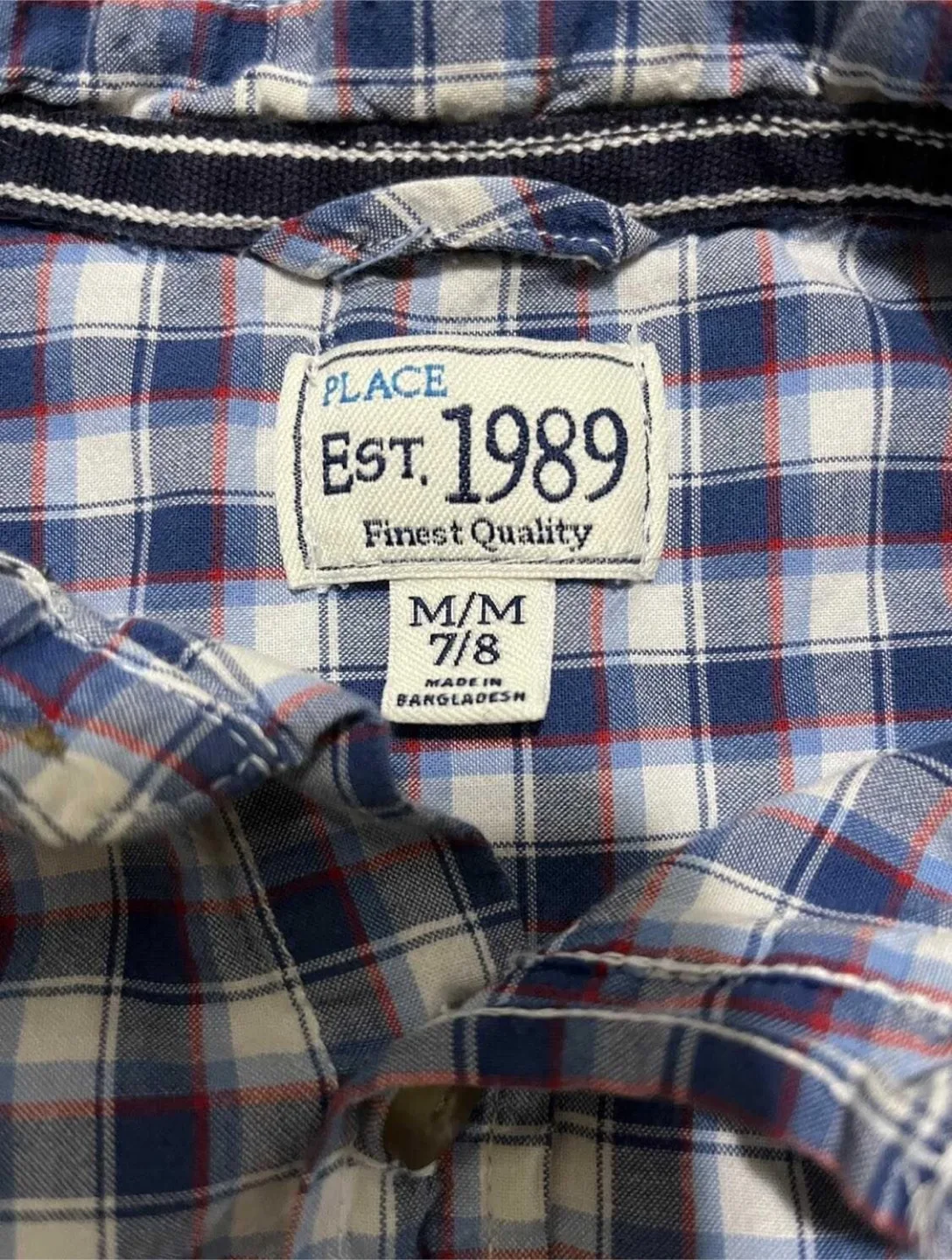 Children’s Place boys plaid shirt (size 7/8) image indicator(2)