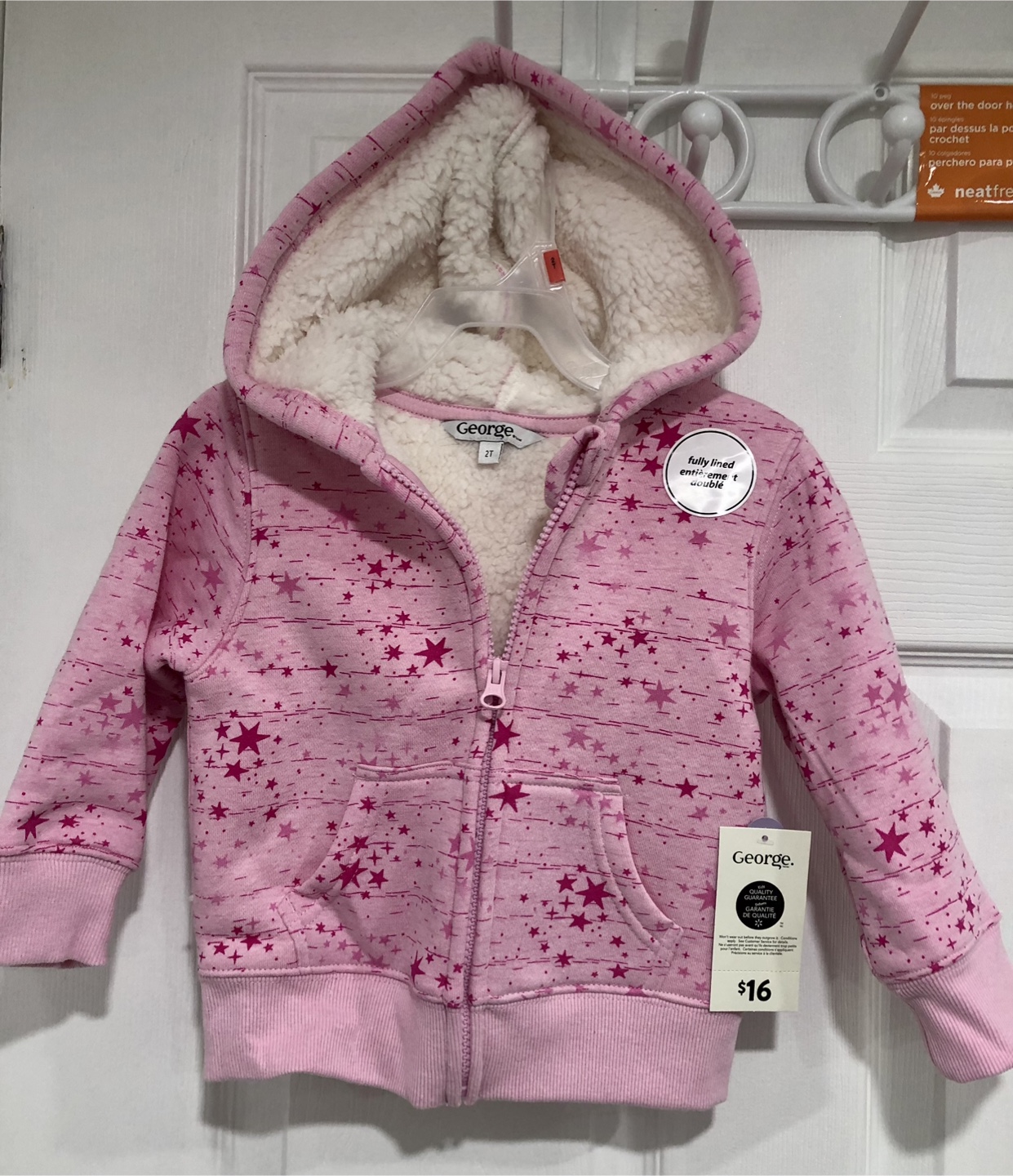 George 2T Pink Star Hoodie