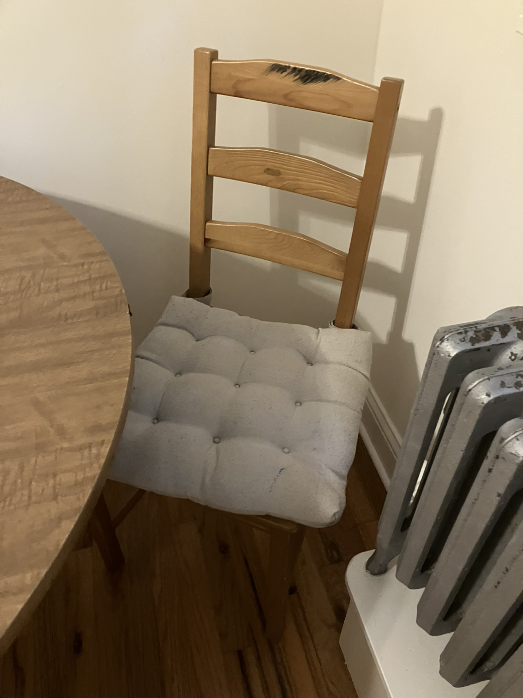 Round Wooden Dining Table with Two Chairs - photo 3