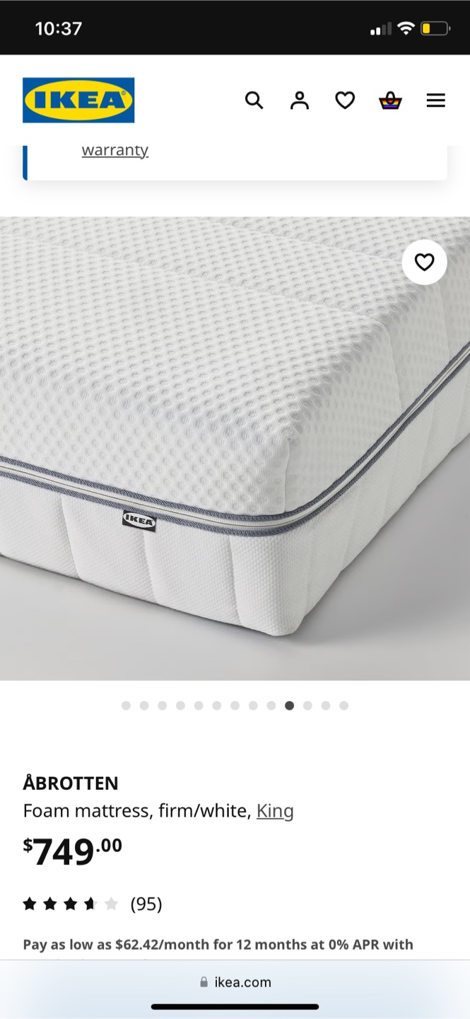 IKEA ÅBROTTEN King Size Foam Mattress - photo 5