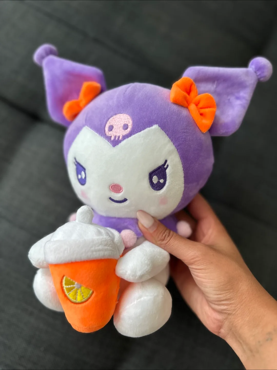 Kuromi Plushie with Drink - Sanrio image indicator(2)