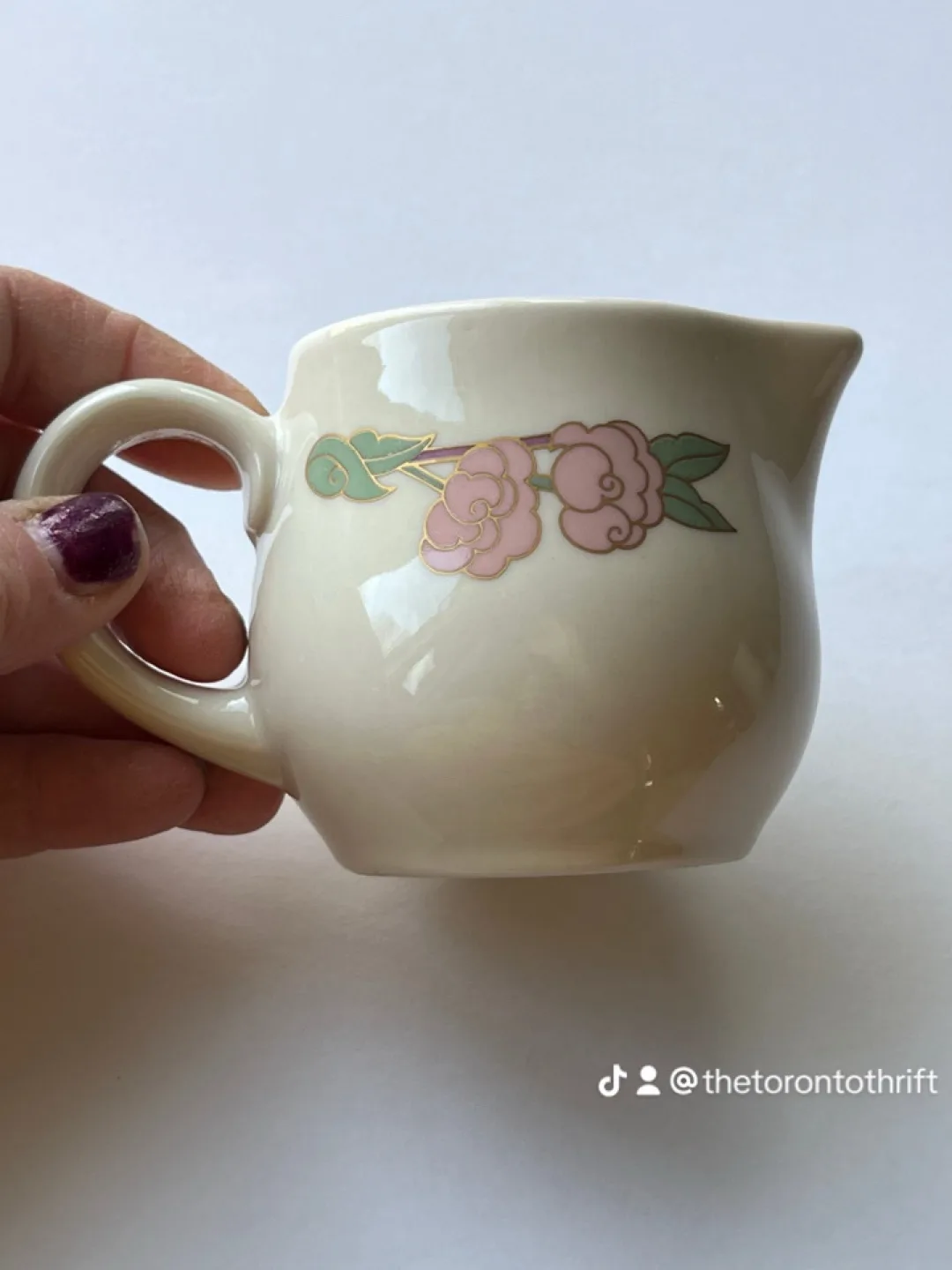 Vintage Creamer with Floral Design thumbnail