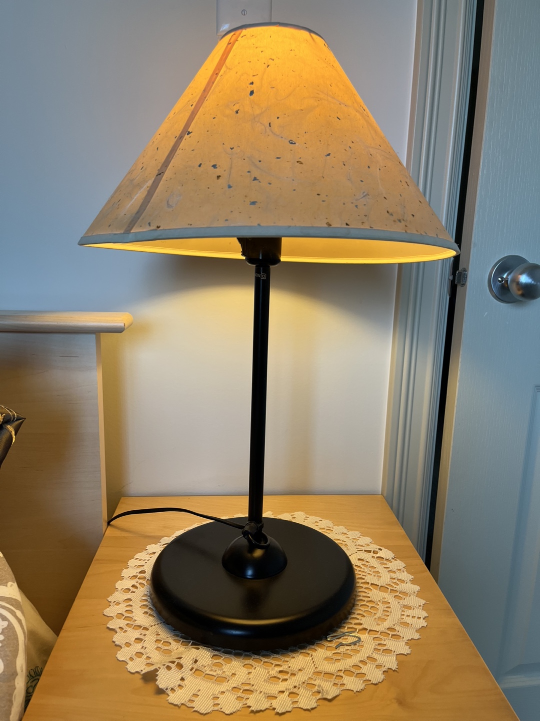 Table Lamp with Beige Shade
