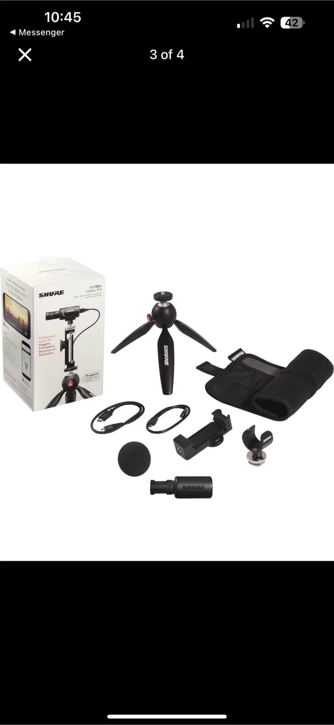 Shure MV88+ Video Kit with Manfrotto PIXI Tripod image indicator(6)