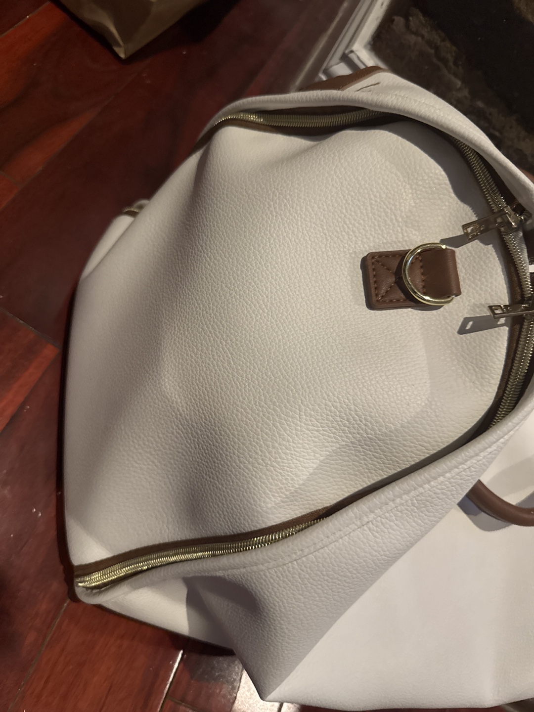 White & Brown Duffel Bag - photo 3