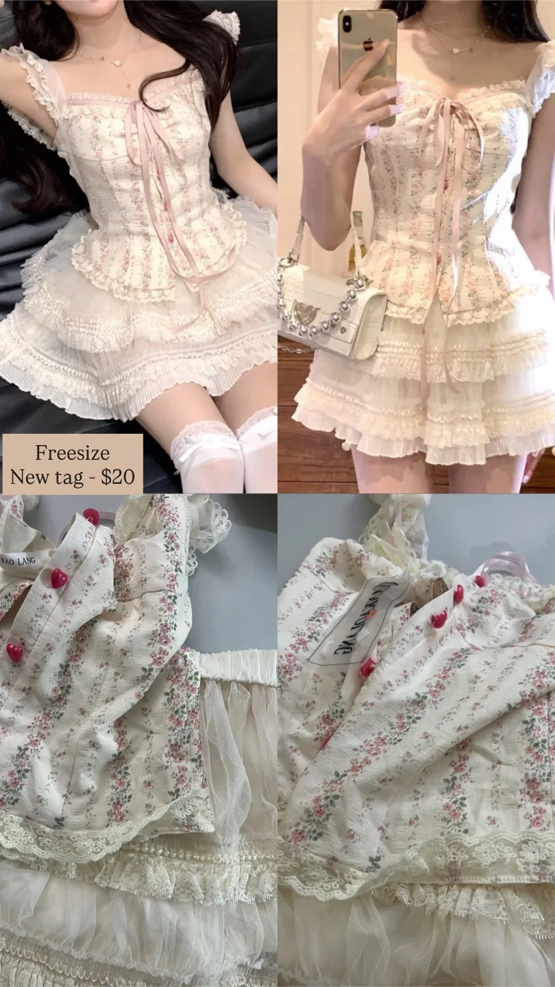 New Floral Lolita Dress - Freesize thumbnail