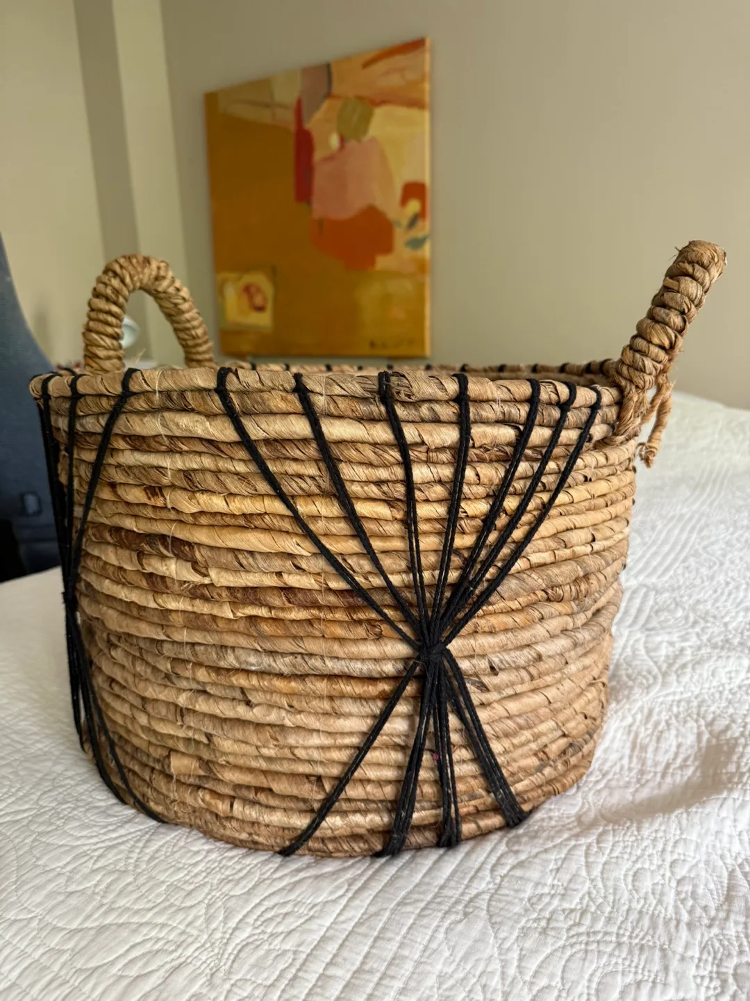Woven Basket with Handles thumbnail