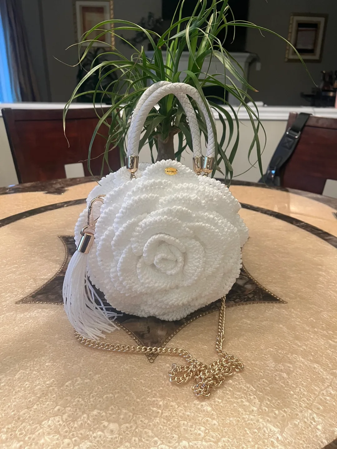Handmade Crochet Rose Bag image indicator(10)