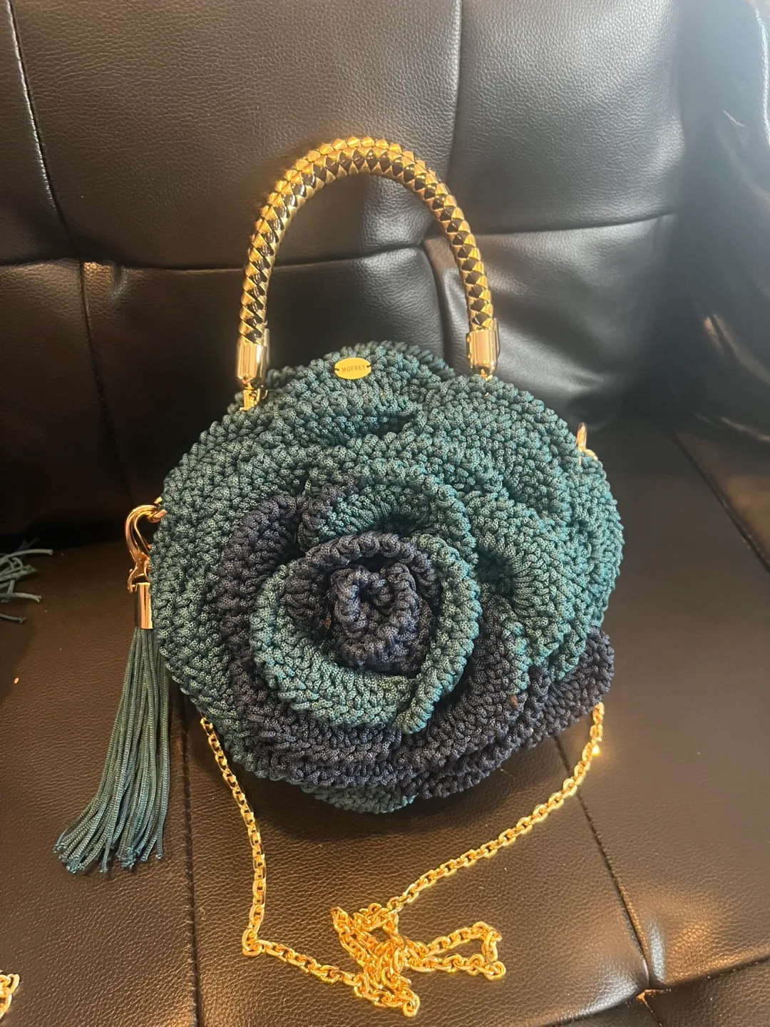 Handmade Crochet Rose Bag image indicator(2)
