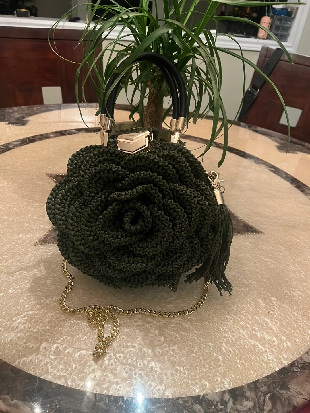 Handmade Crochet Rose Bag image indicator(5)