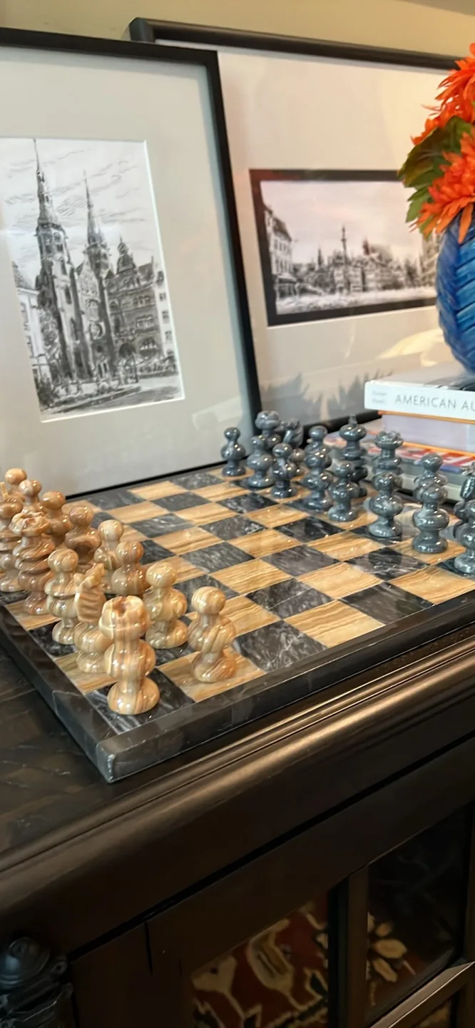 Carved Stone Chess Set thumbnail