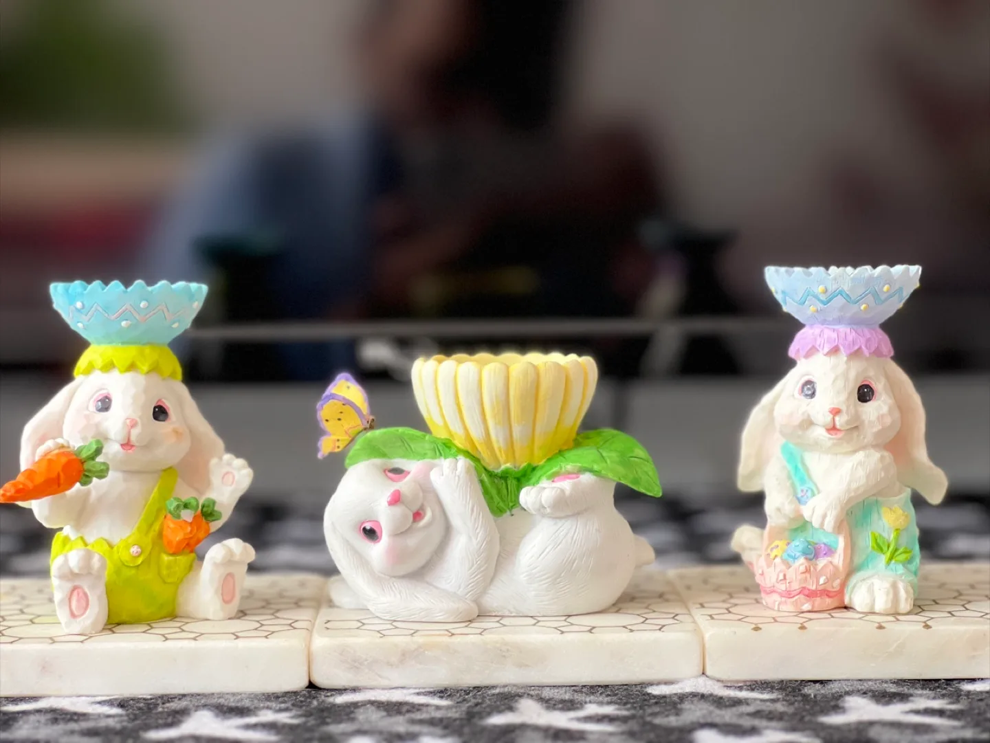 Easter Bunny Candle Holders - Set of 3 thumbnail
