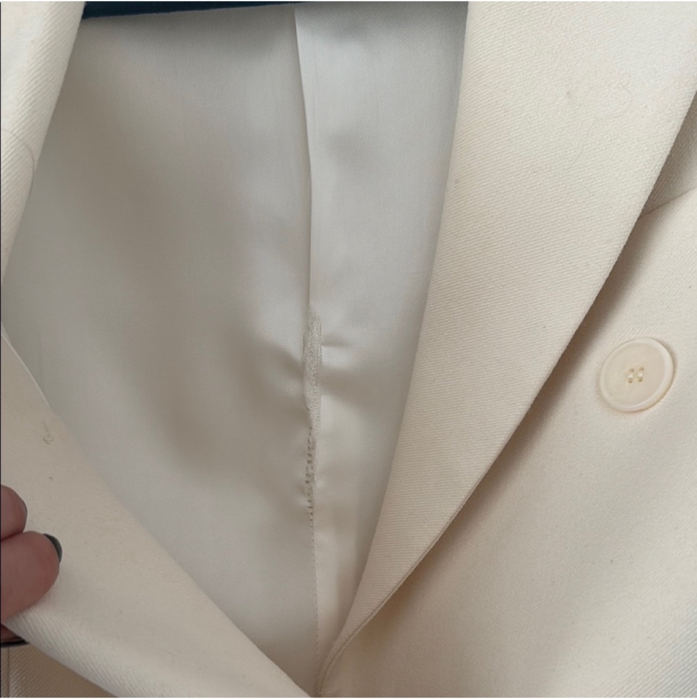 Zara Cream Double Breasted Blazer - photo 3