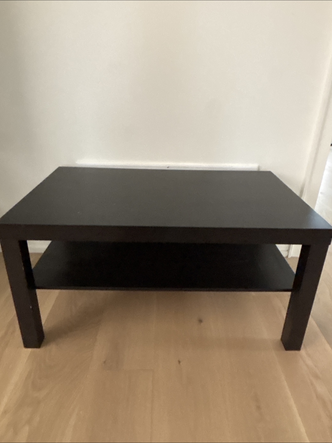 Black Coffee Table with Shelf - photo 2