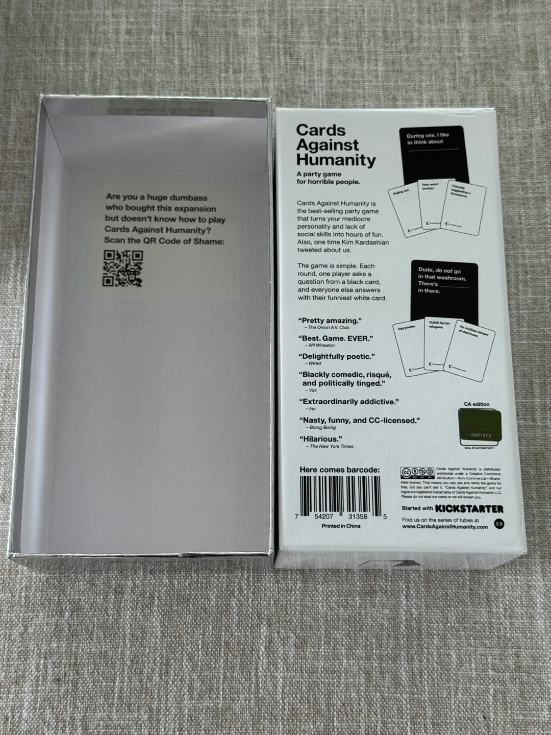 Empty Cards Against Humanity: More Cards Expansion Box image indicator(2)