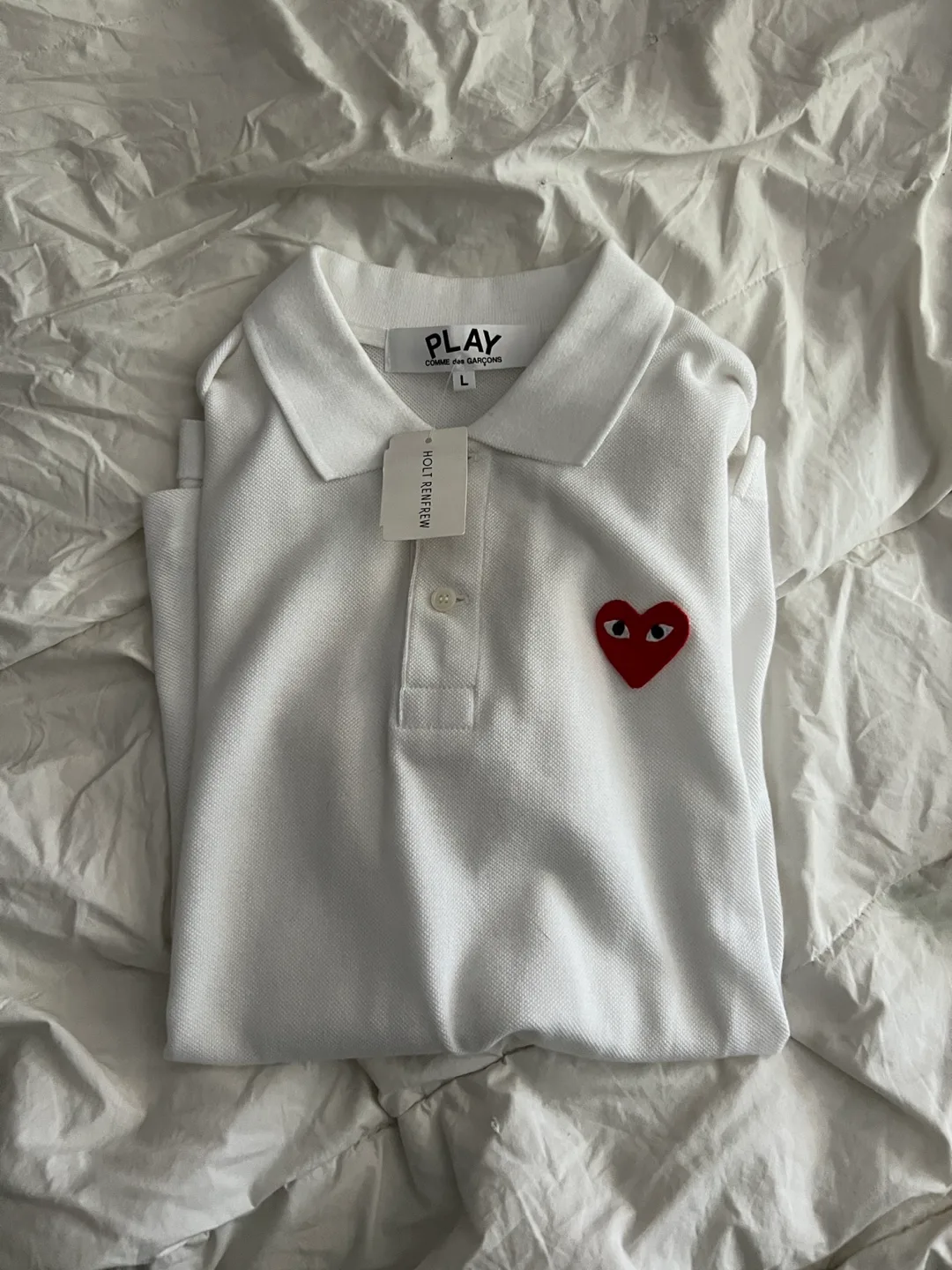 Comme des Garçons White Polo - Large thumbnail