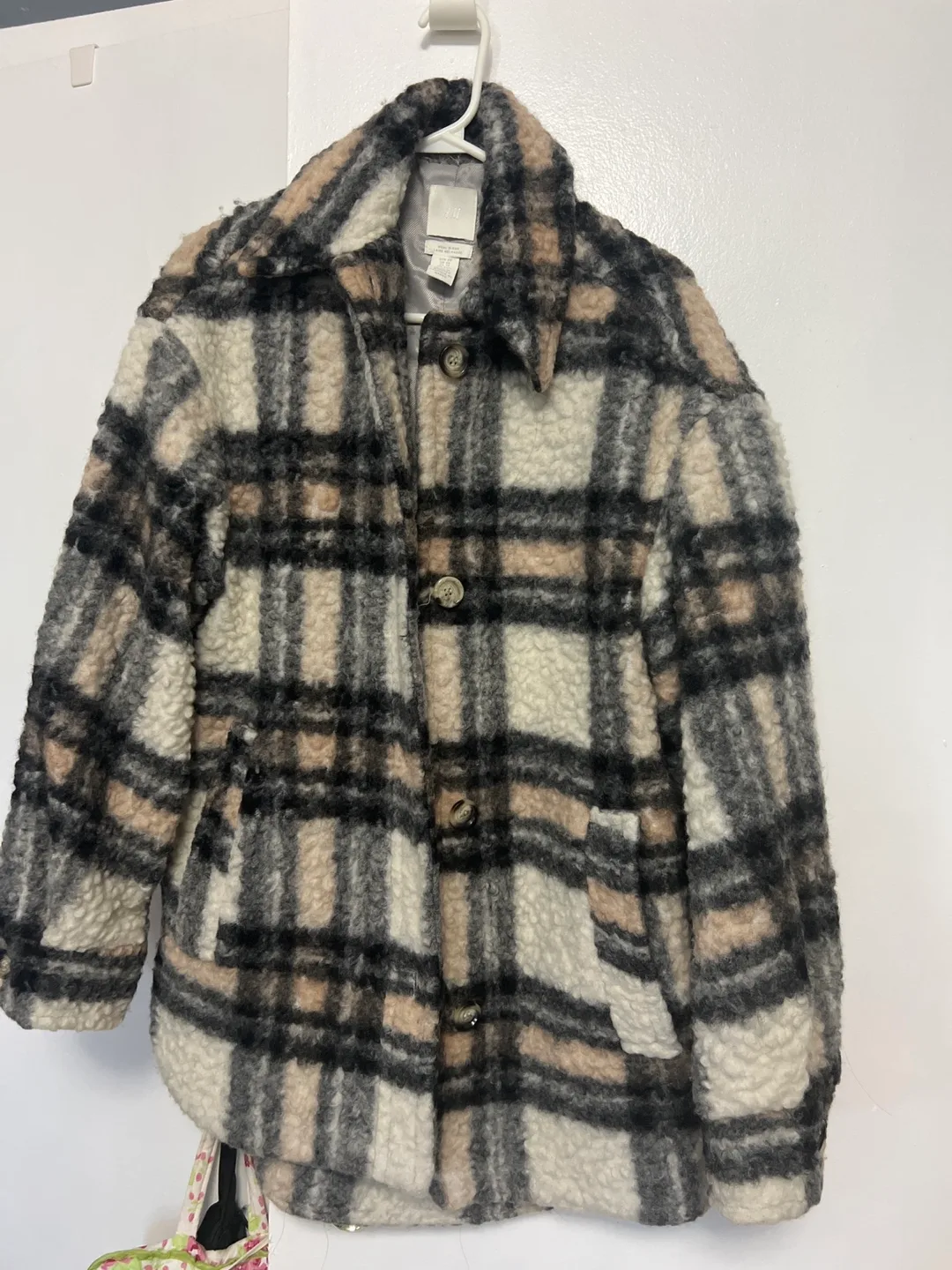 H&M Wool Blend Plaid Shacket - Size XS thumbnail