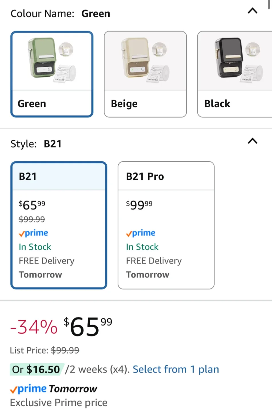 NiiMbot B21S Smart Label Printer - Green 💚 image indicator(6)
