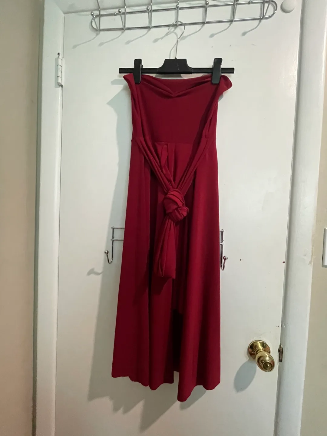 BRAND NEW Burgundy Strapless Maxi Dress thumbnail