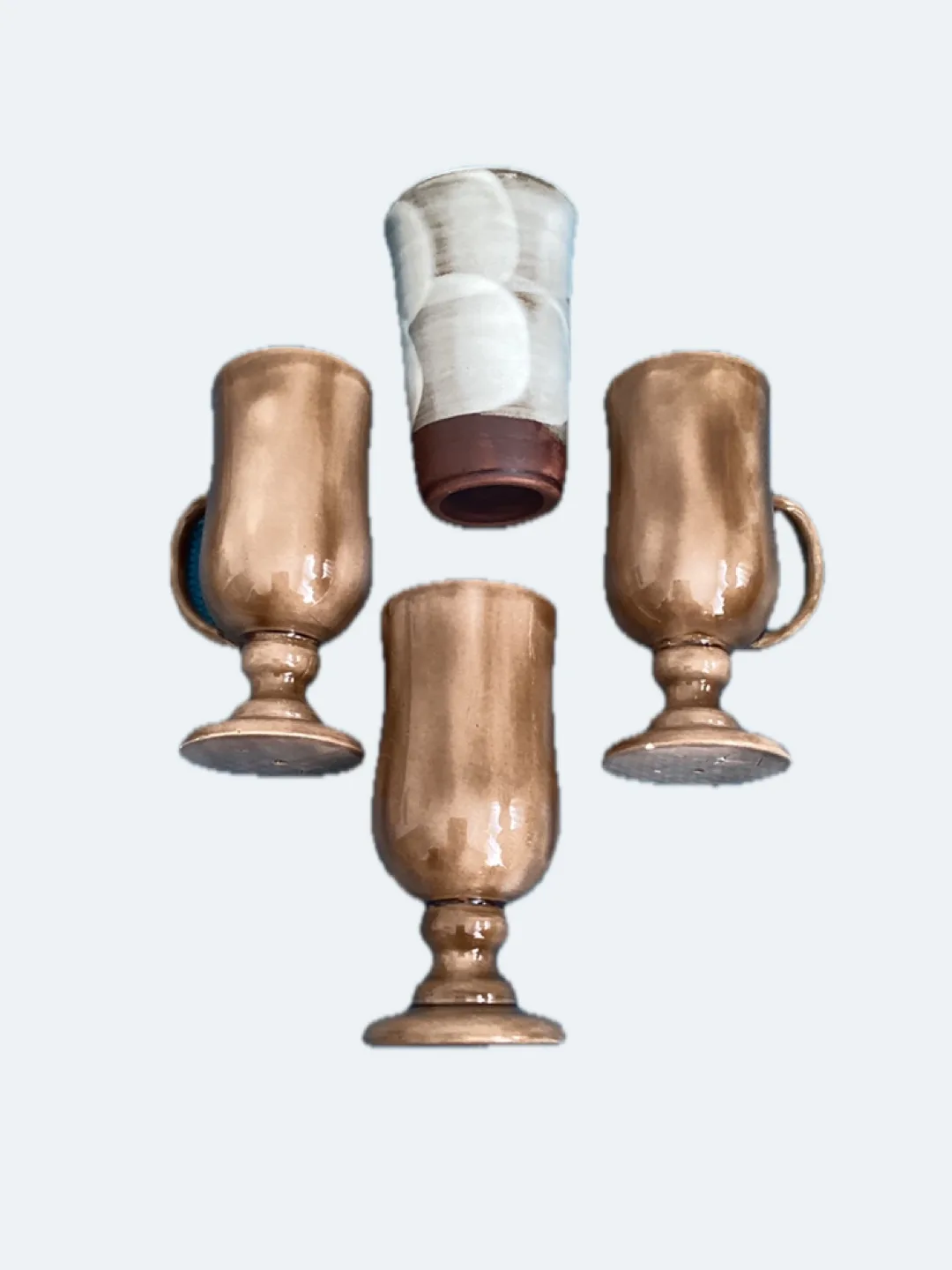 Set of 4 Vintage Style Coffee Mugs thumbnail