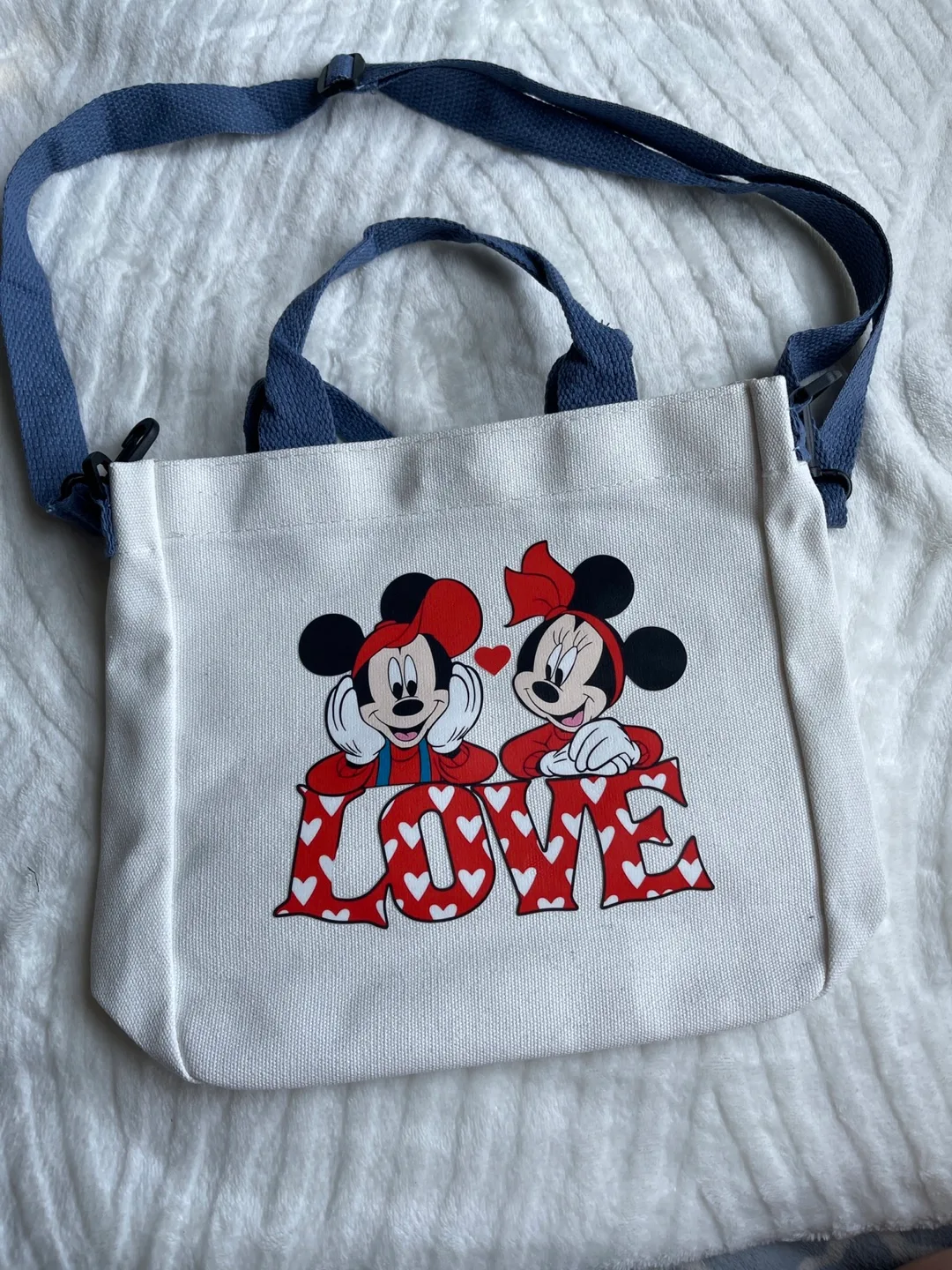Disney Mickey & Minnie Mouse Canvas Tote Bag thumbnail