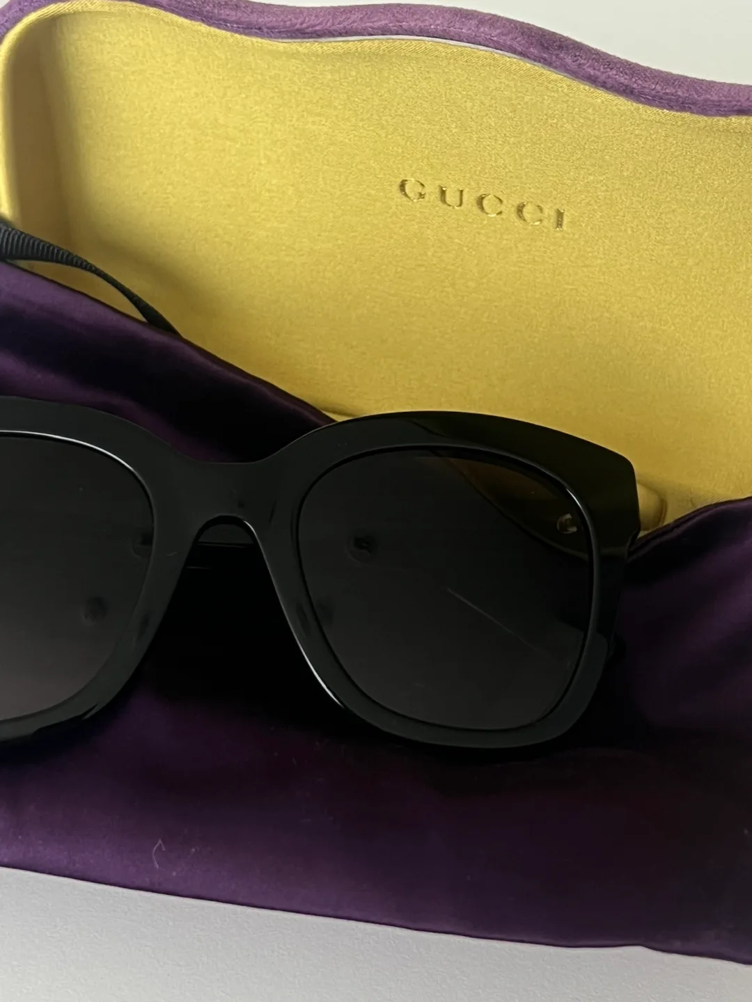 Gucci Black Sunglasses with Case image indicator(2)