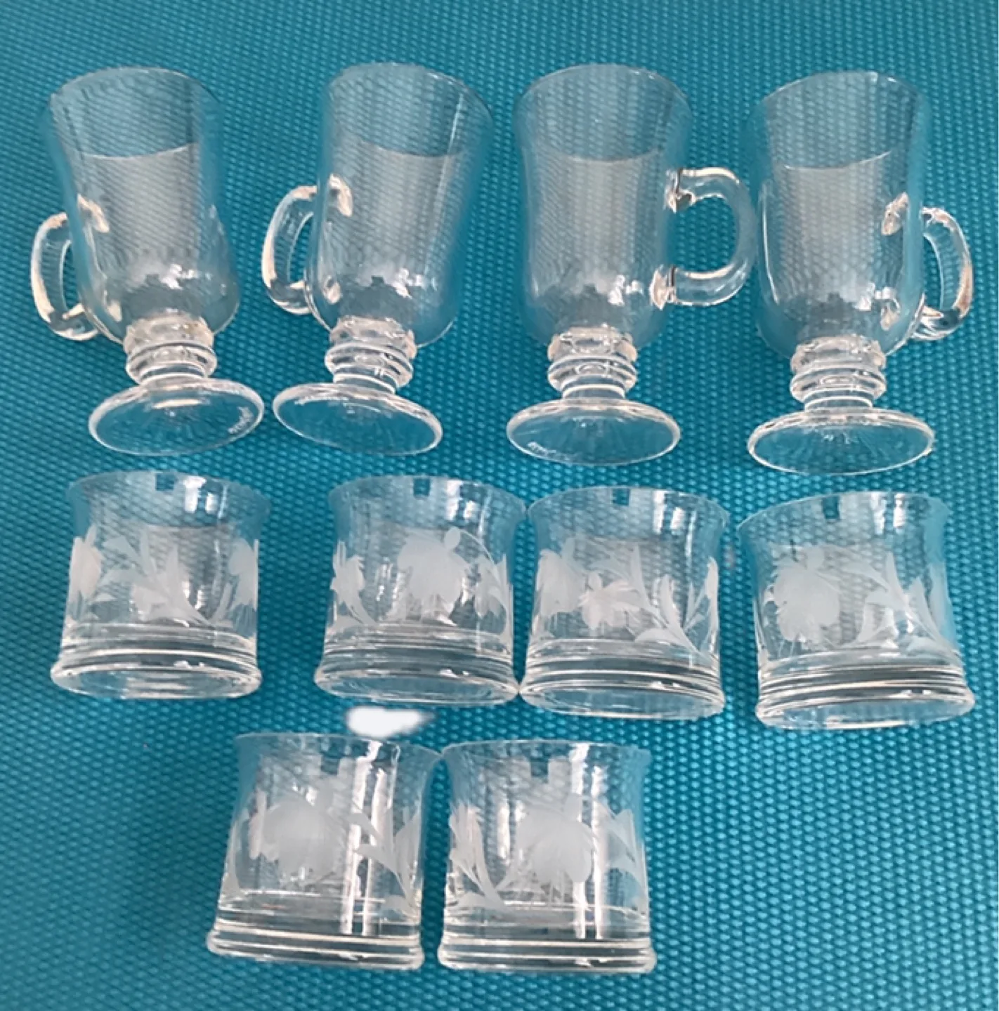 Glass Irish Coffee Mugs & Shot Glasses Set thumbnail