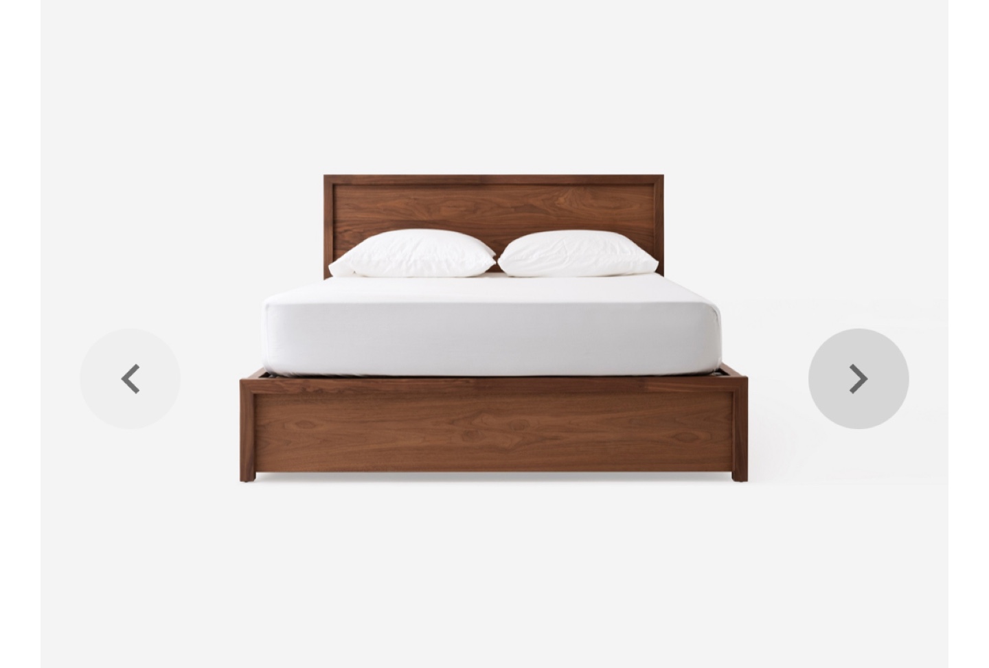 Walnut Bed Frame with Storage - photo 2