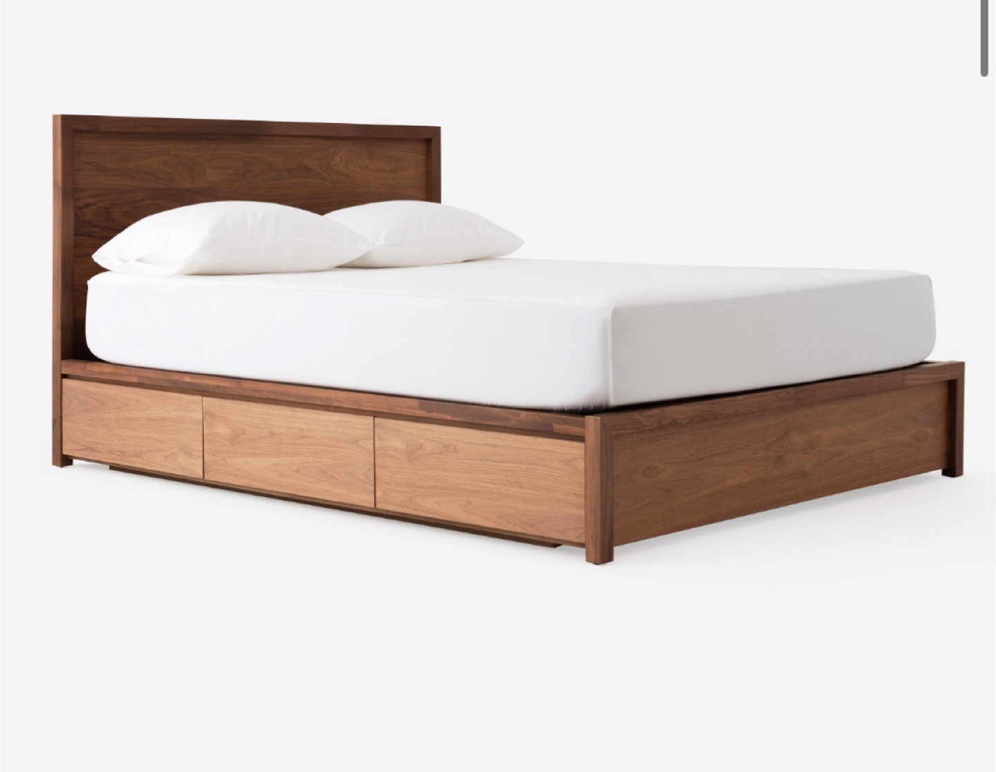 Walnut Bed Frame with Storage