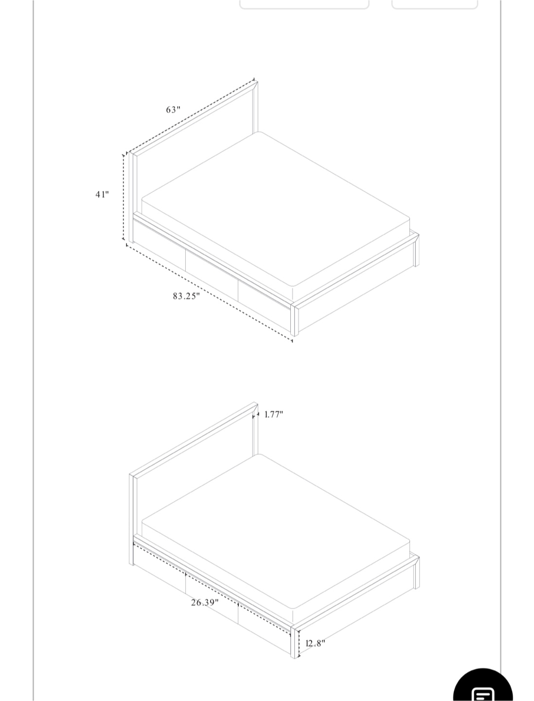 Walnut Bed Frame with Storage - photo 3