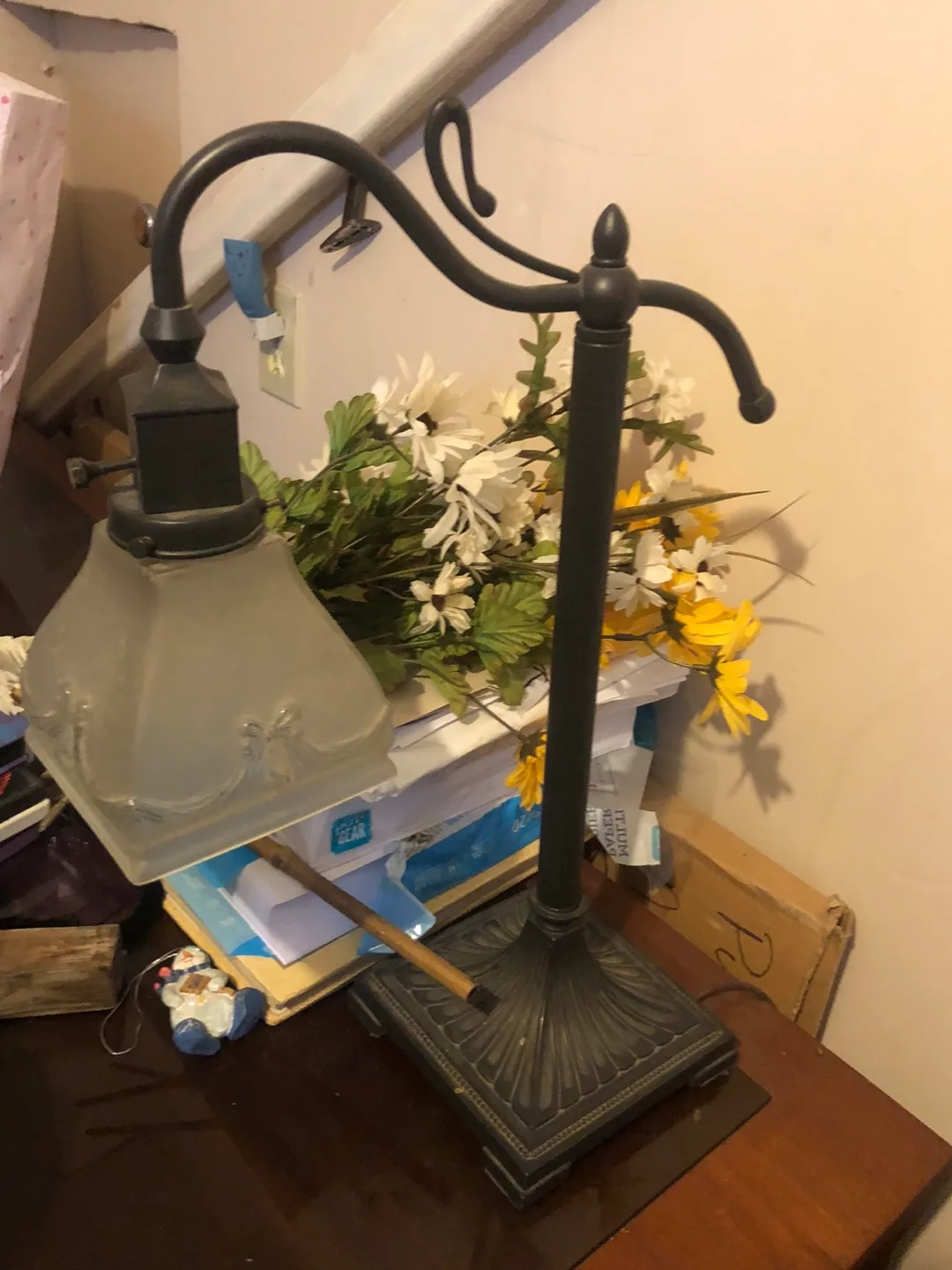 Table Lamp with Frosted Glass Shade thumbnail
