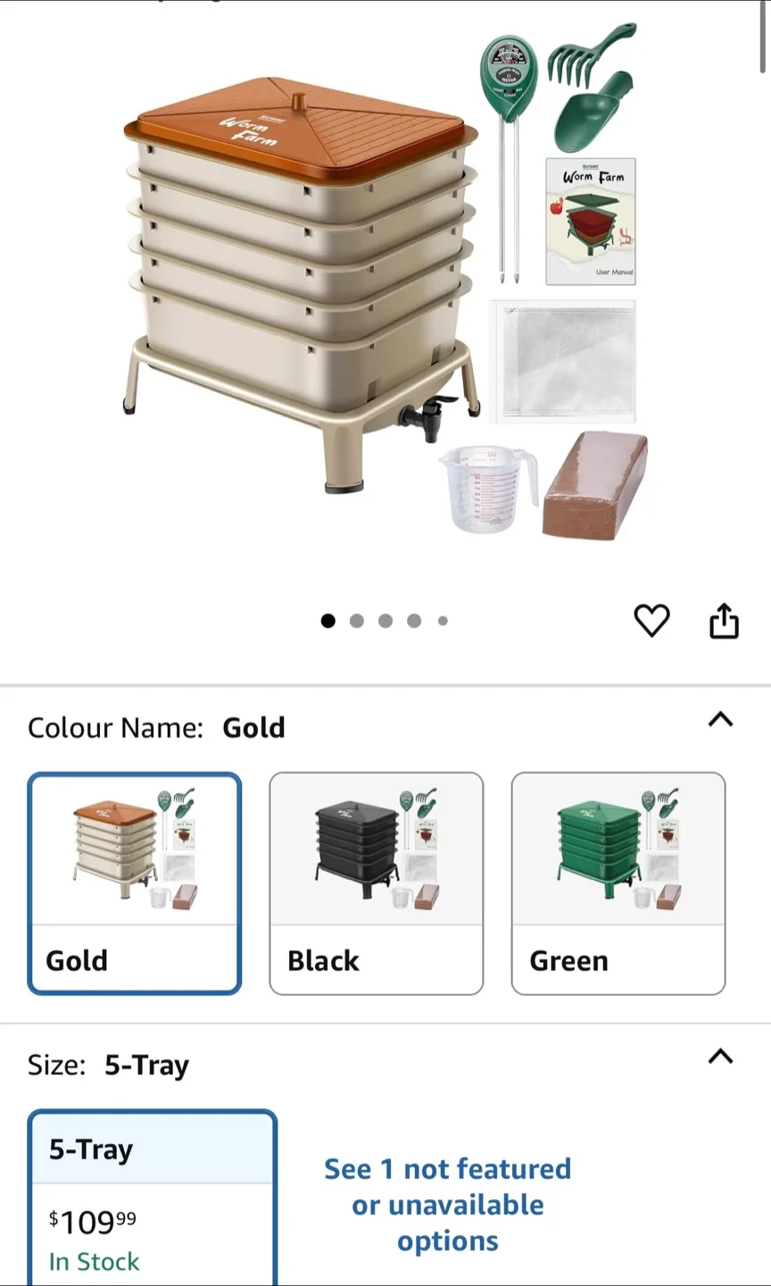 Worm Farm 5-Tray Composter - Gold image indicator(2)