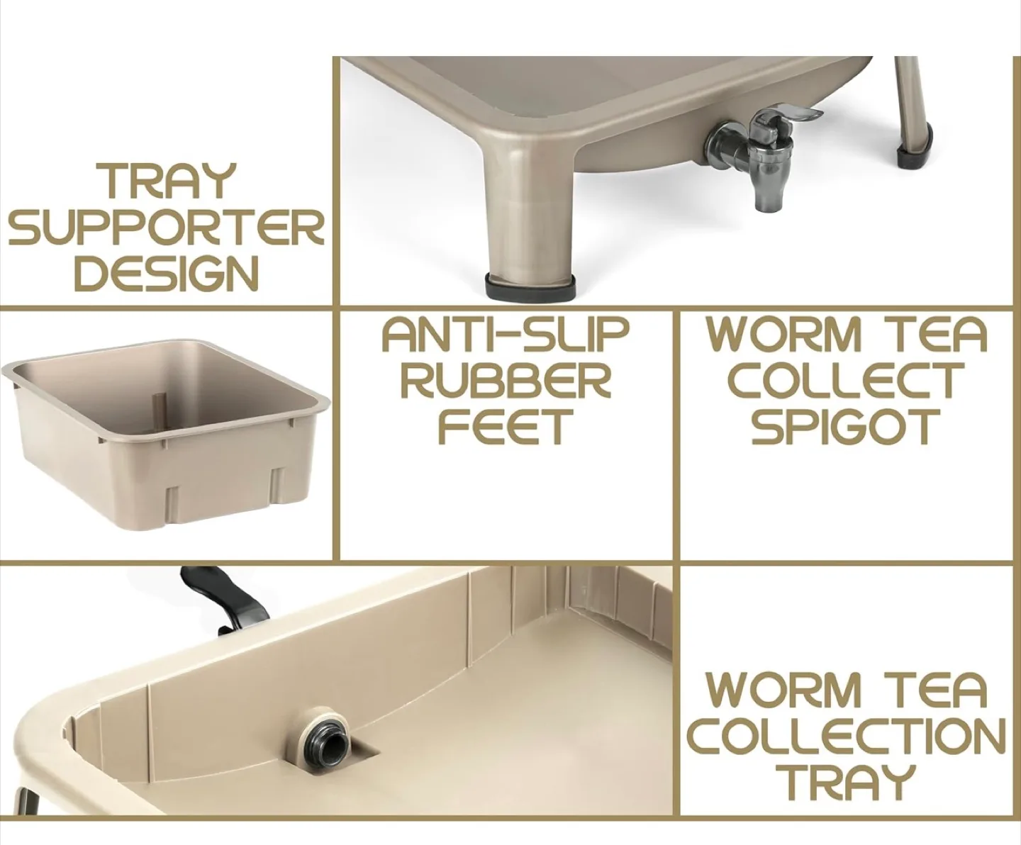 Worm Farm 5-Tray Composter - Gold image indicator(6)