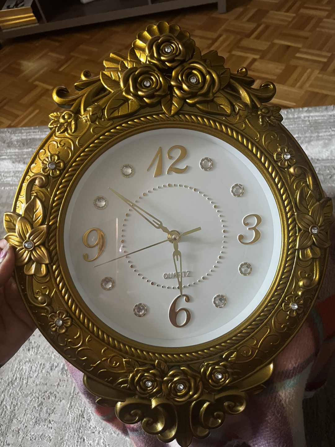 Gold Decorative Quartz Wall Clock
