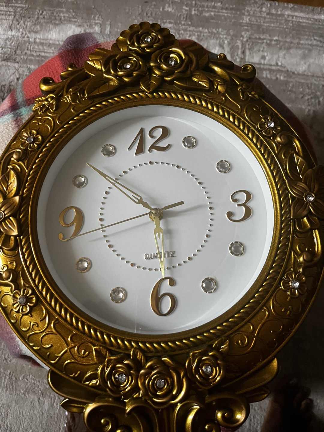 Gold Decorative Quartz Wall Clock - photo 2