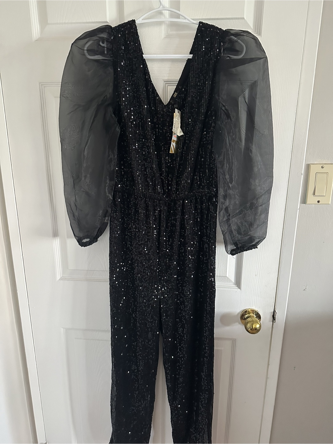 Black Sequin Jumpsuit Size S to M