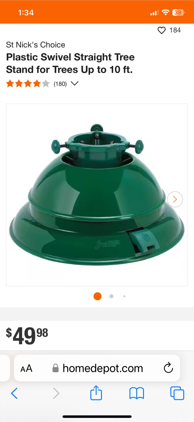Swivel Straight Christmas Tree Stand - Holds up to 10ft - photo 2