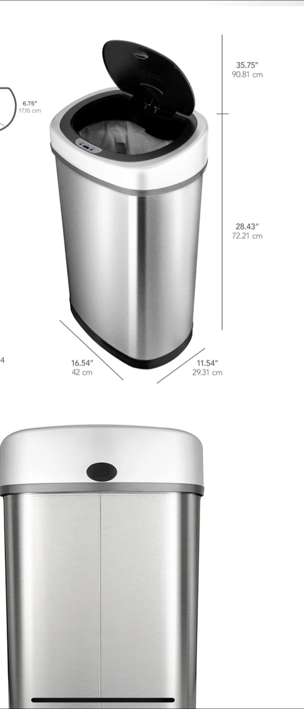 13 Gallon Stainless Steel Trash Can