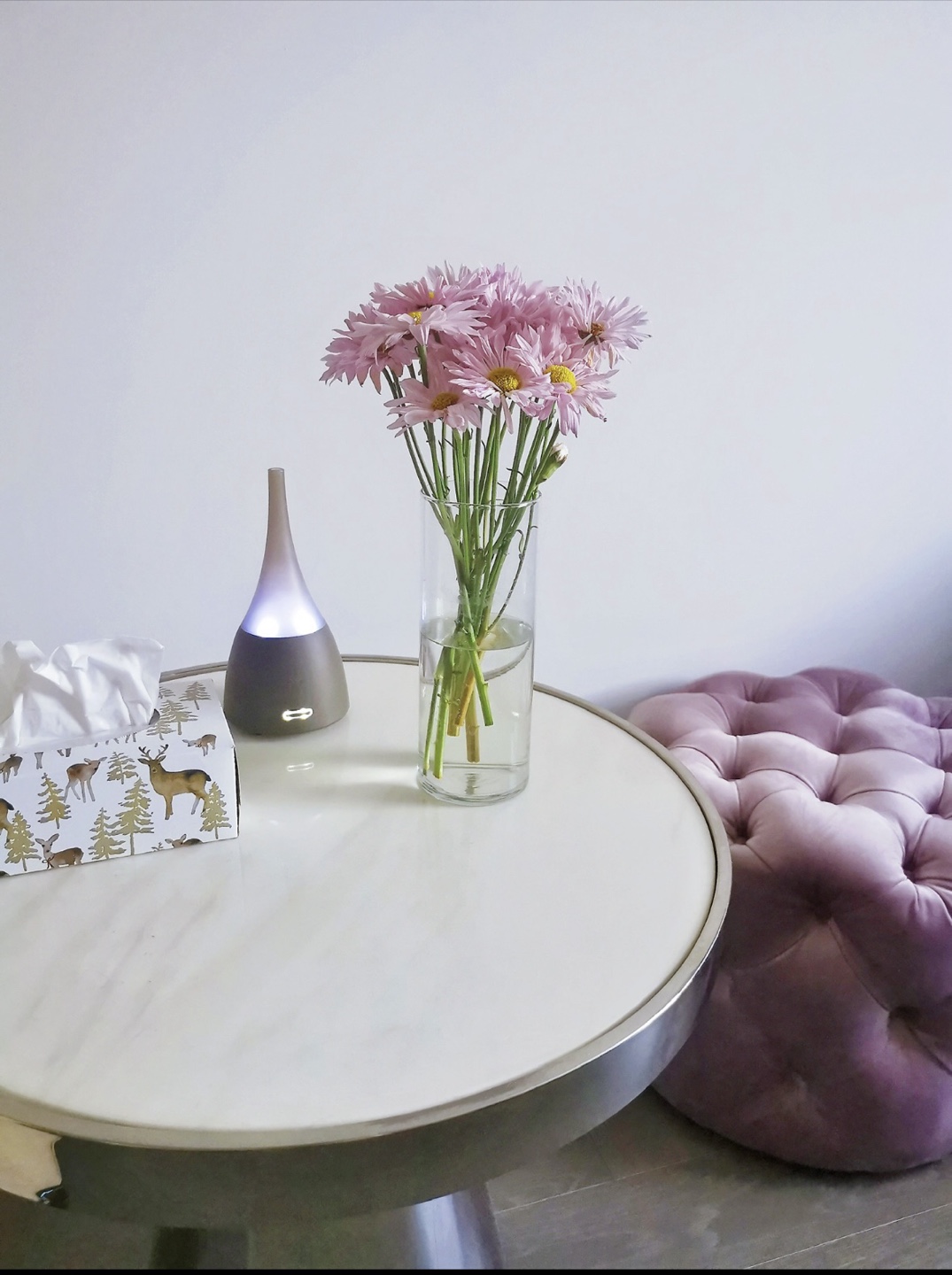 Round Marble Top Side Table - photo 4