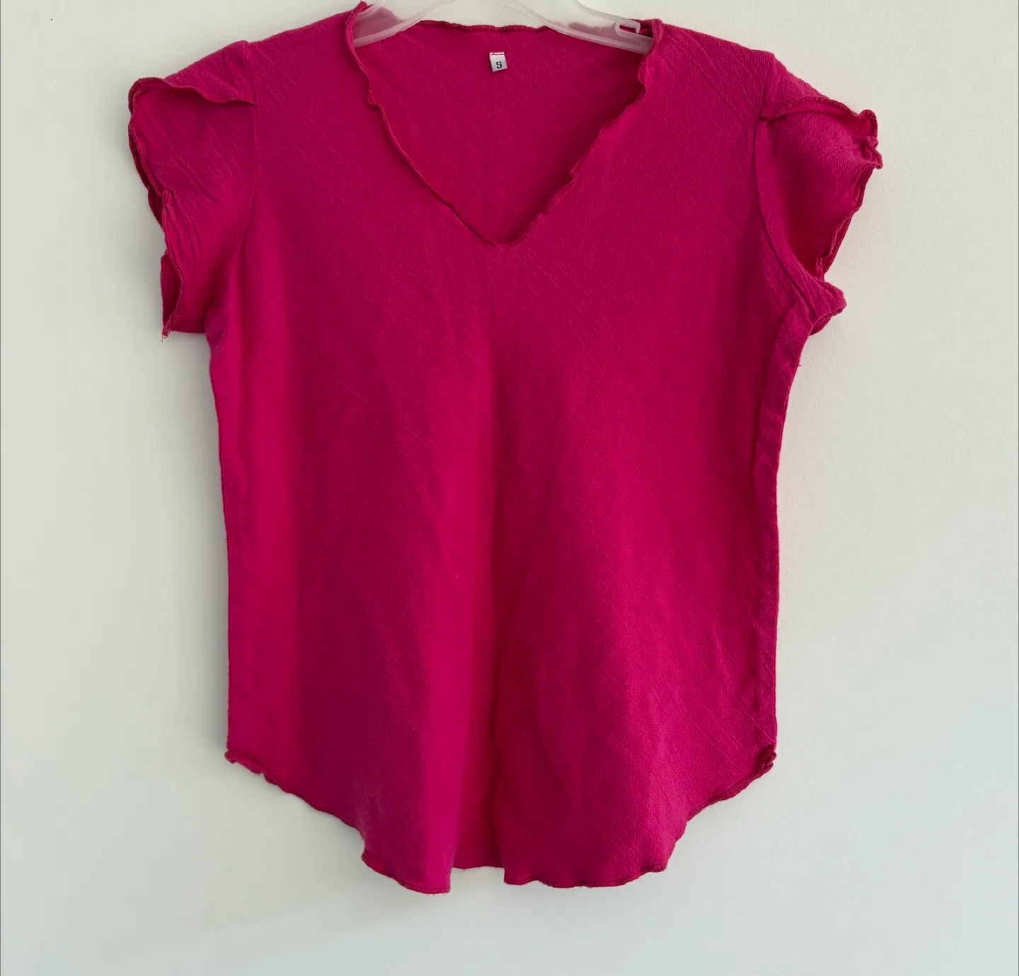 Pink V-Neck T-Shirt - Size S thumbnail