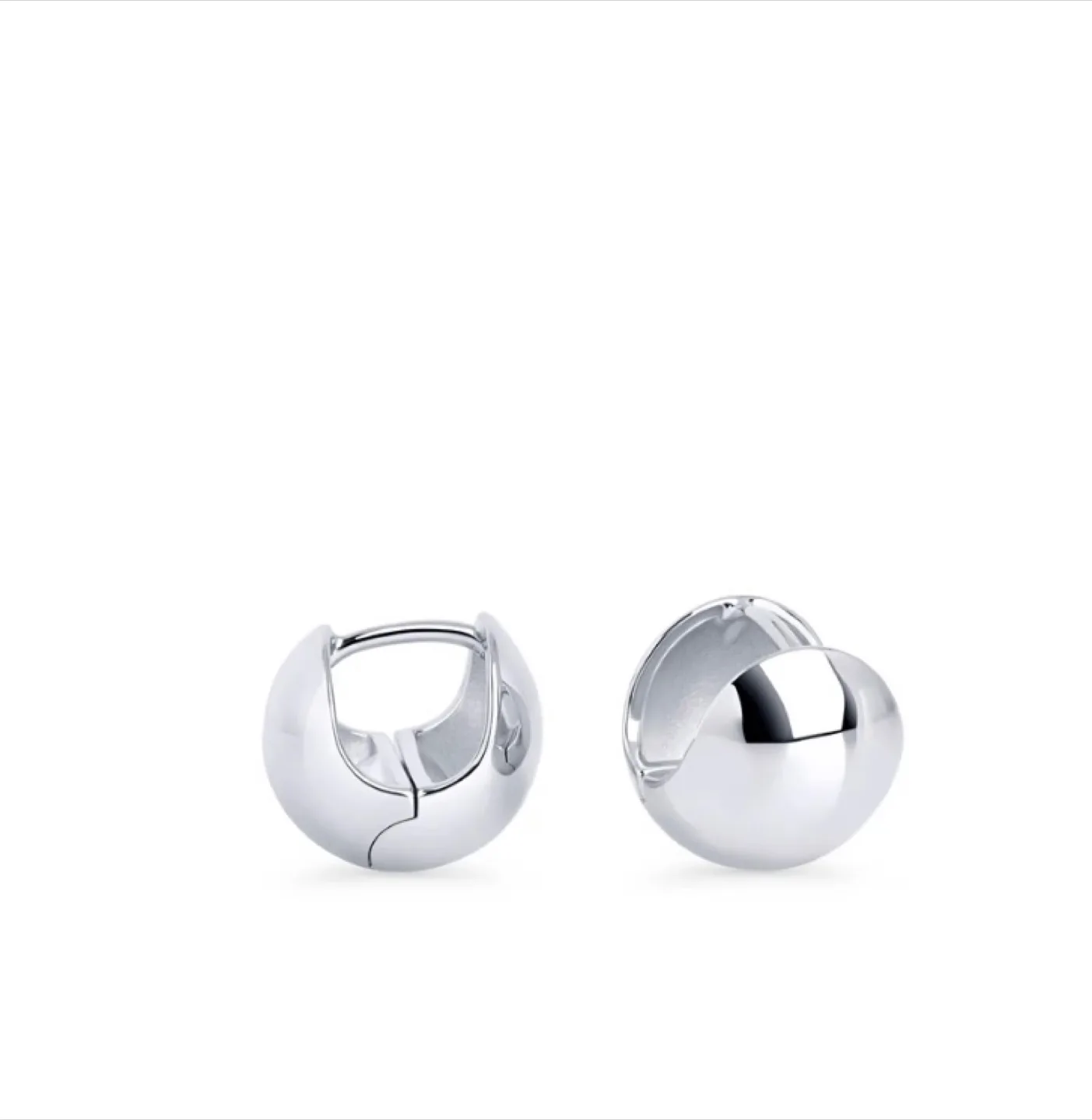 Roxy Huggie Earrings - Silver thumbnail